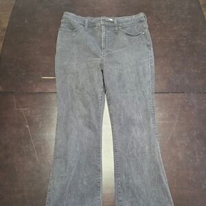 Madewell Skinny Flare Jeans Faded Black High Rise Stretch Denim Size 31